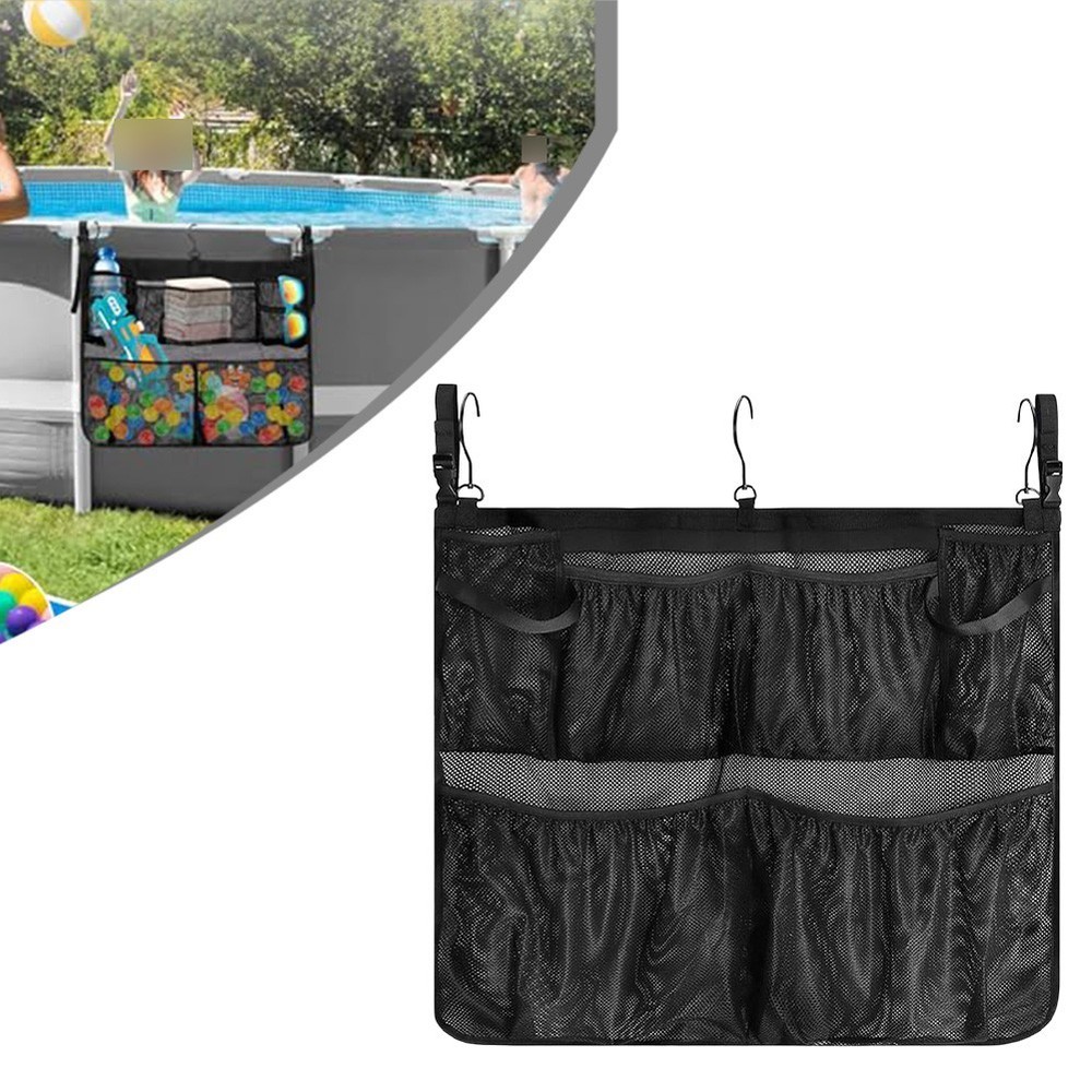 Functional Pool Storage Basket with Five Compartments for Various Items