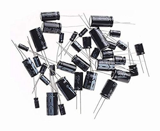 Electrolytic Capacitor Pack 600 pcs Assortment Kit 24 Values for Electronics ...