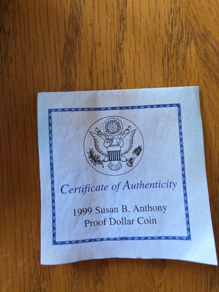 1999 Susan B. Anthony Proof Dollar Coin