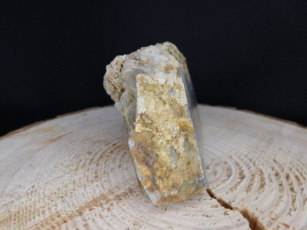 Yellow, White and Grey Plume Agate Cut 315 grams