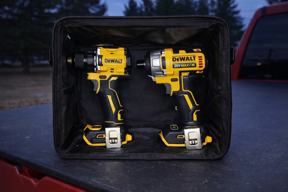20V Brushless Hammer Drill Impact Driver Combo Kit 2-Tool Set w/ Bag Bare Tools