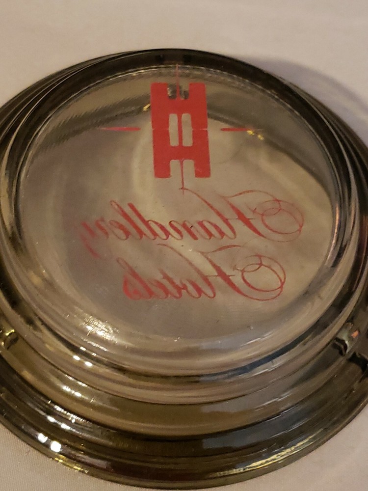 HANDLERY HOTELS ADVERTISING GLASS ASHTRAY