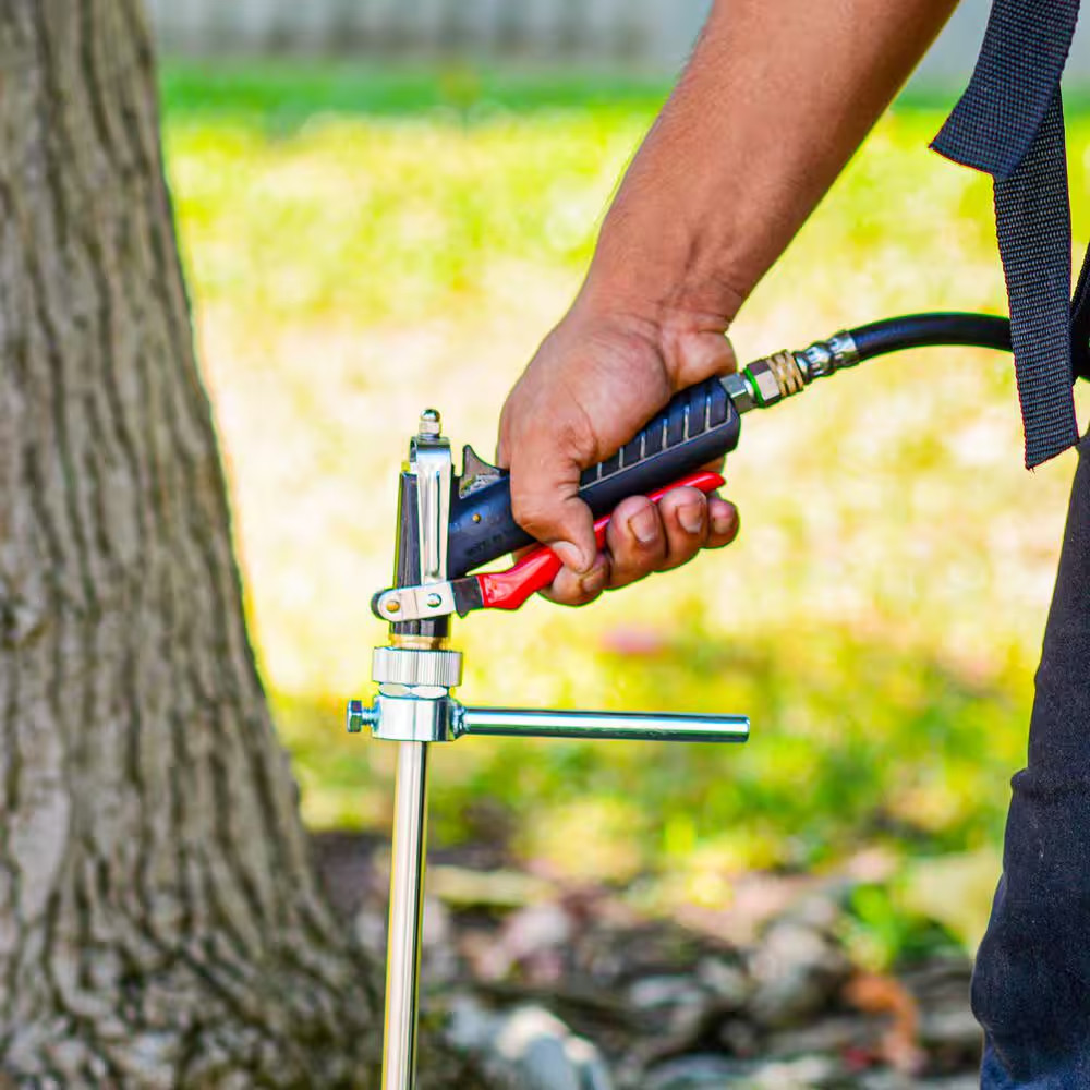 28 In. Irrigation Rod Attachment with Handle Press for Backpack Sprayer Tree Roo