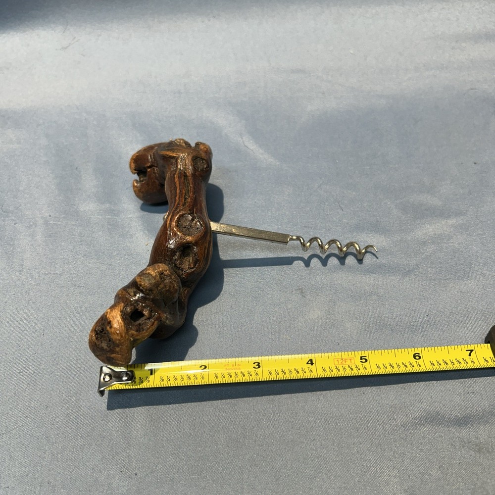 Custom Burl Wood Handle Corkscrew Bottle Opener