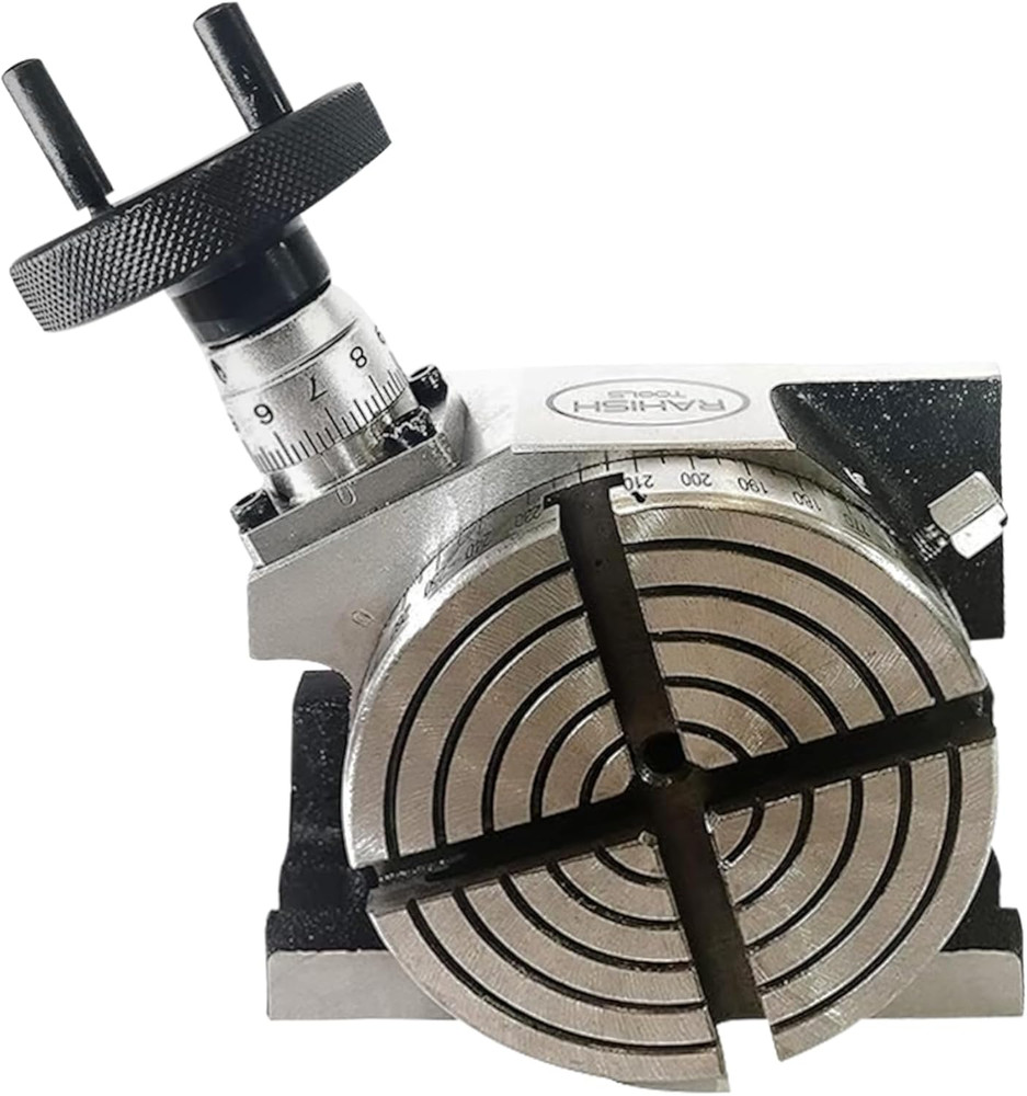 4" (100Mm) Rotary Table for Milling Machine with Horizontal & Vertical 4 Slots -