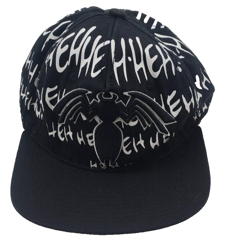 Marvel Comics Black Spider-Man Venom Snapback Baseball Cap Adjustable Hehheh Hat