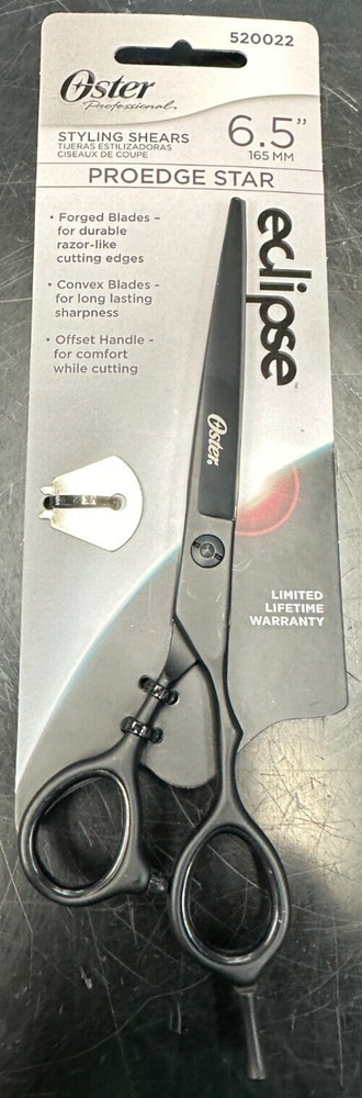 Oster Styling Shears Proedge Star 6.5" Eclipse #520022 NEW PACKAGE