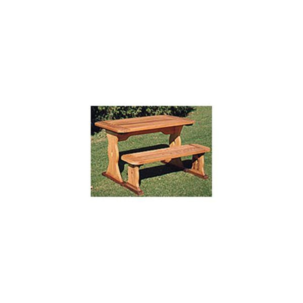 Woodcraft Project Paper Plan to Build Table and Bench