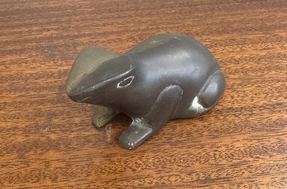 Vintage Brass Casting 2 Tone Iron Frog 4"