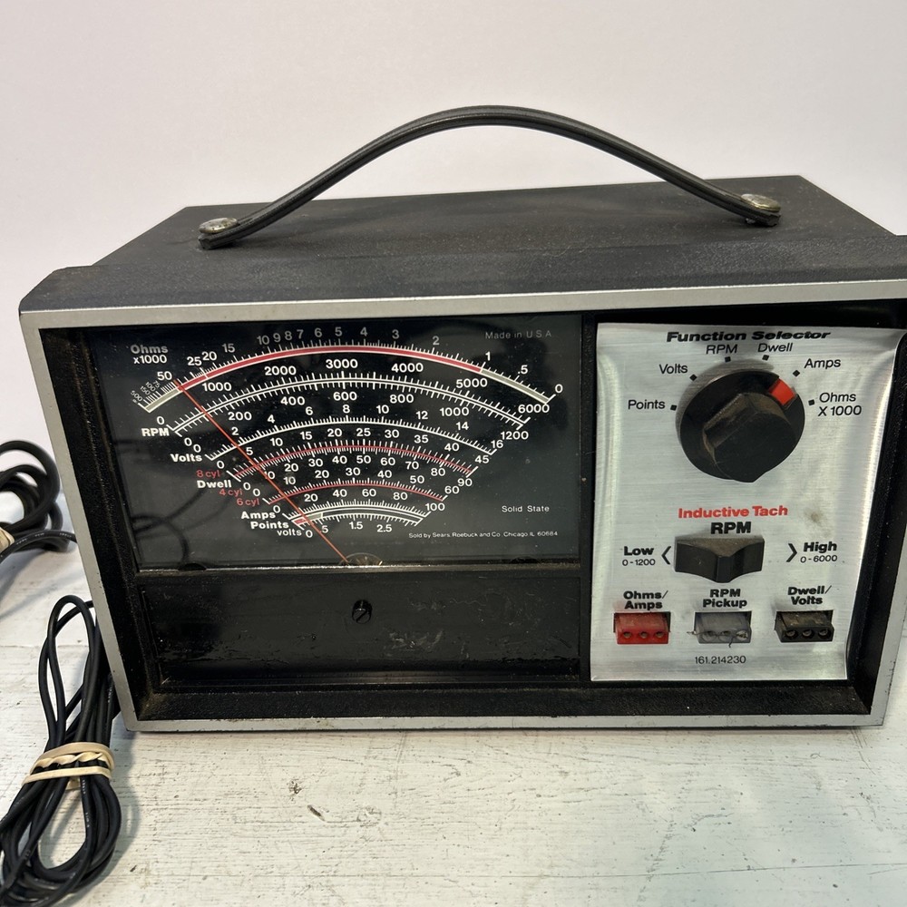 Sears Craftsman 161.210400 Solid State Engine Analyzer With All Cables Untested