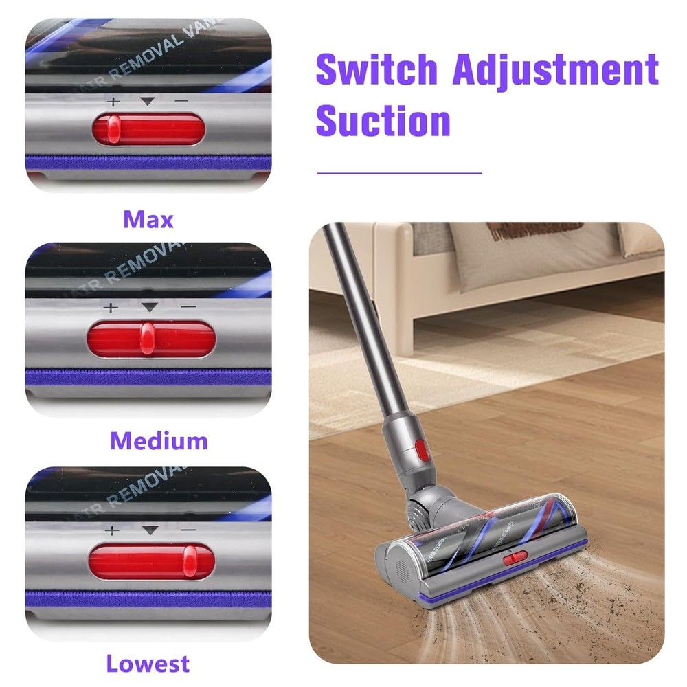 Versatile High Torque Cleaner Head for Dyson Cordless Vacuum - Easy Install