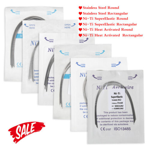 Dental Arch Wire Super Elastic Niti/Stainless Round Rectangular Ovoid/Oval SA