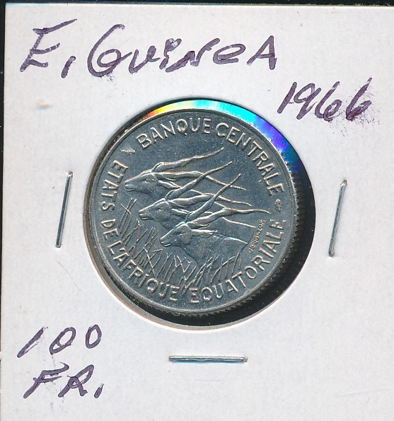 EQUATORIAL  GUINEA - 1966 -  100 FRANCS - #3303
