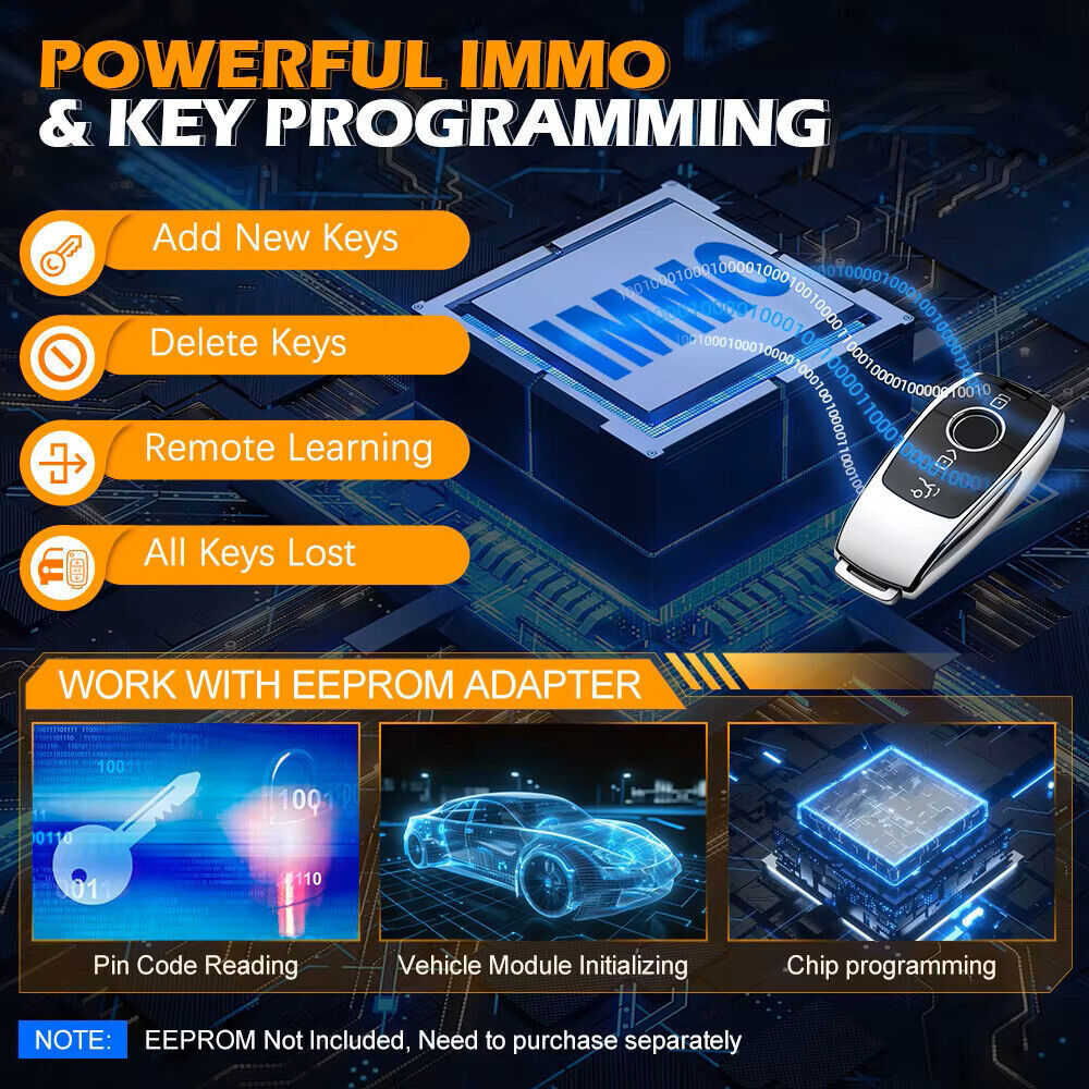 XTOOL IP819TP Auto Diagnostic Bi-Directional Tool Key Programmer + TPMS Services
