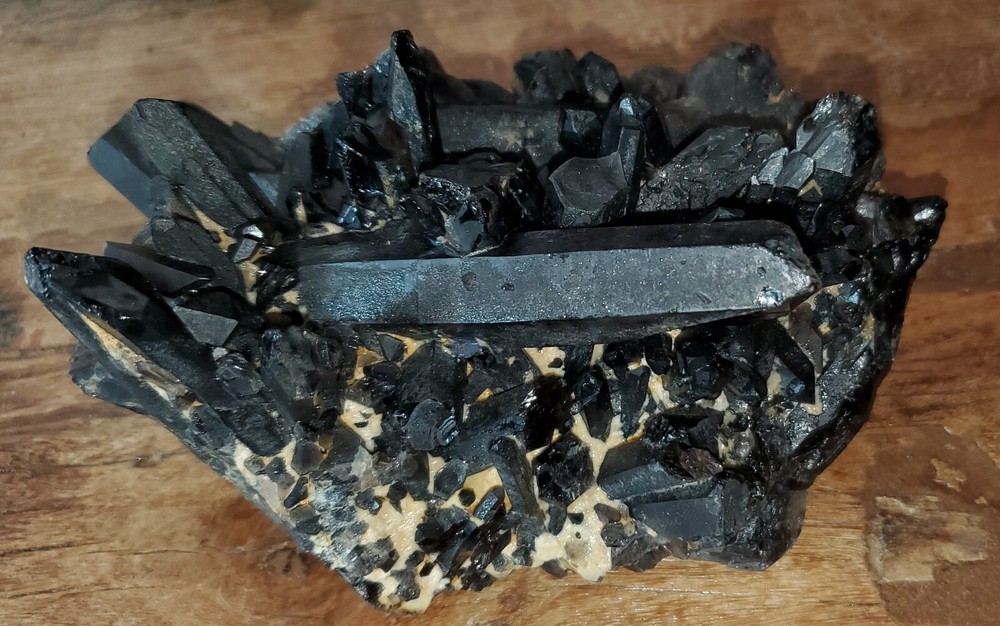 Black Tourmaline Crystal, Massive Protection