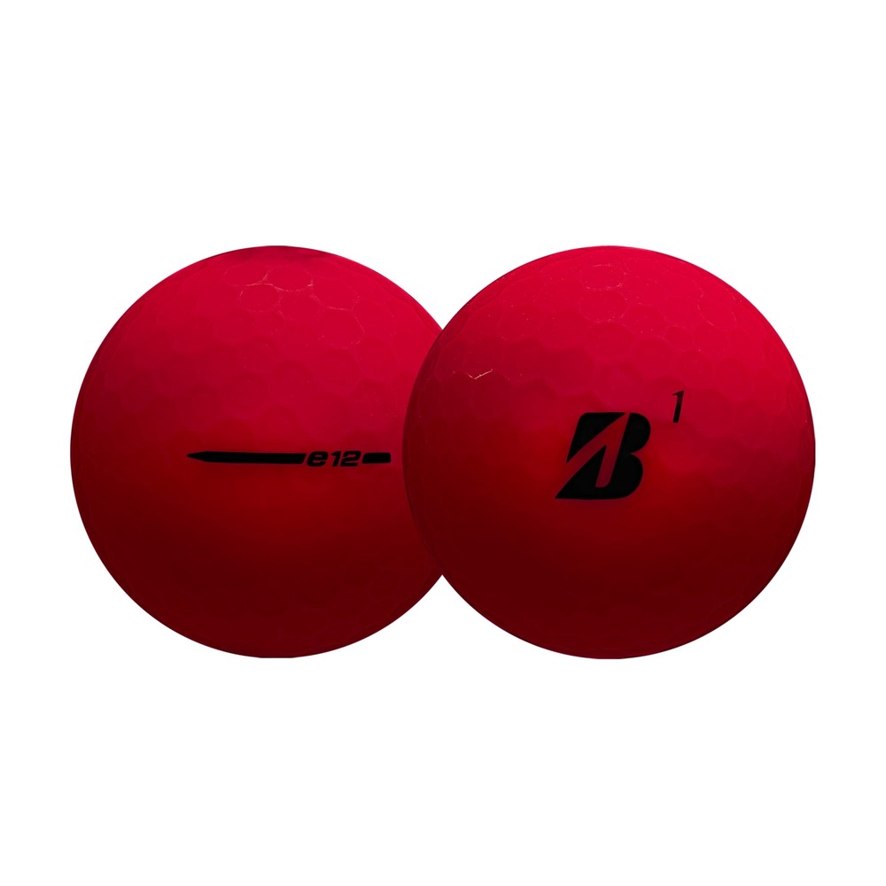 Bridgestone e12 Matte Red Used Golf Balls in Mint Condition, AAAAA Quality