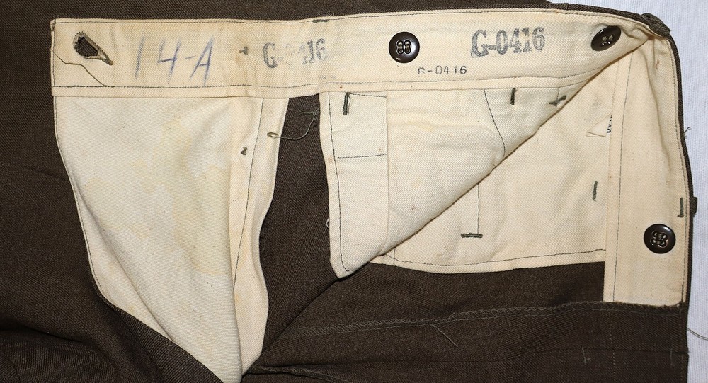 ORIGINAL WWII 1945 DATED WOOL COMBAT FIELD TROUSERS