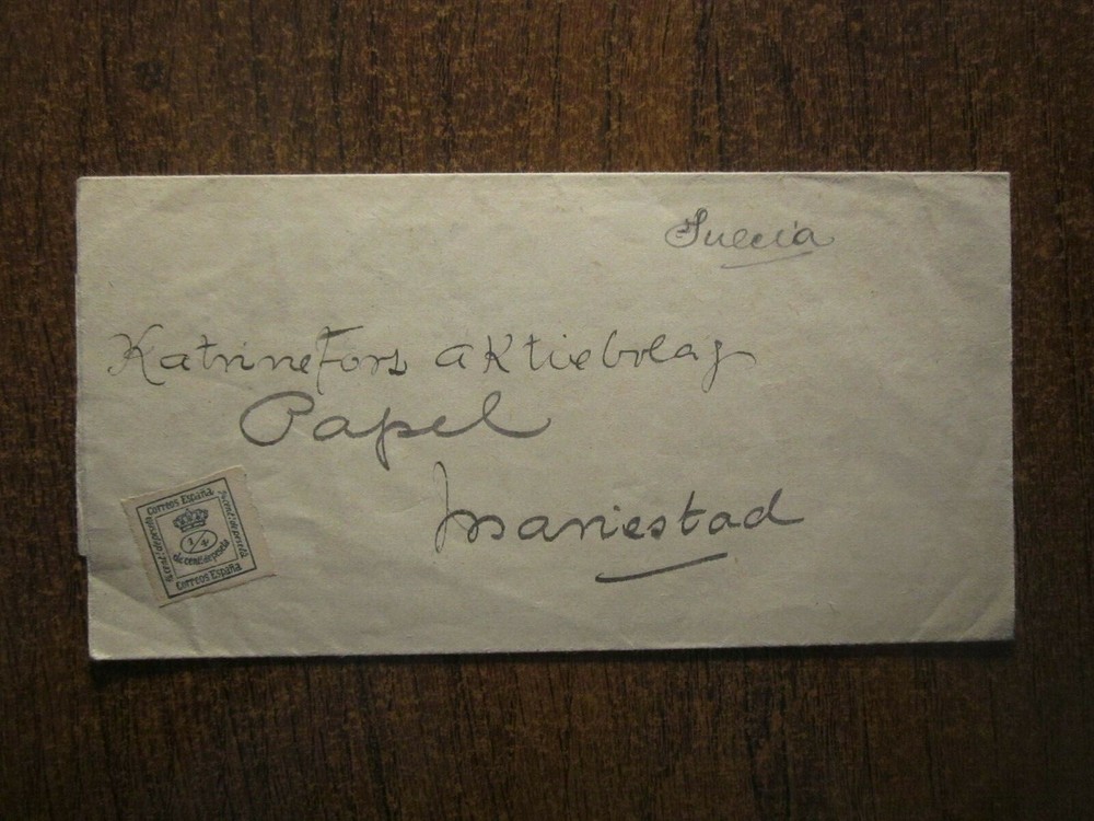 1900 SPAIN COVER to SWEDEN