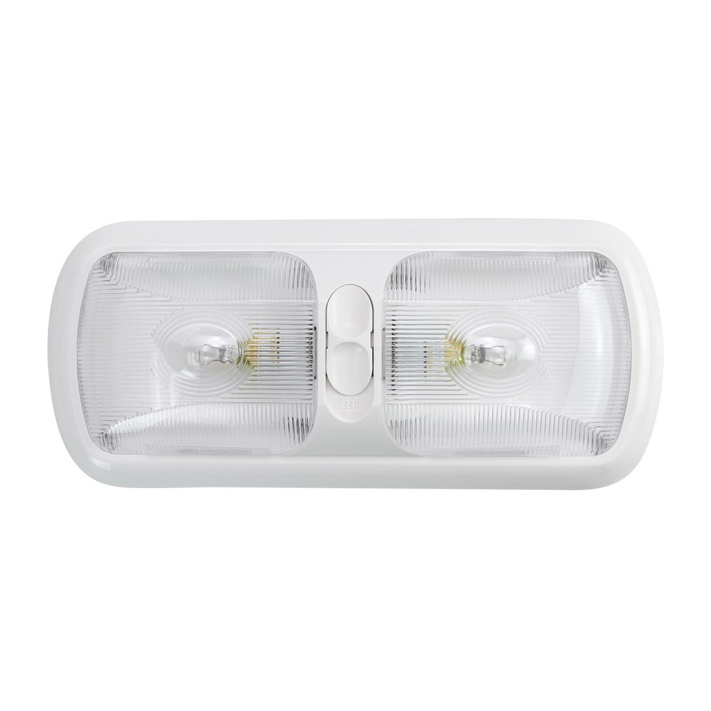 NEW RV Incandescent Double Dome Clear Interior Ceiling Light Boat Camper Trailer