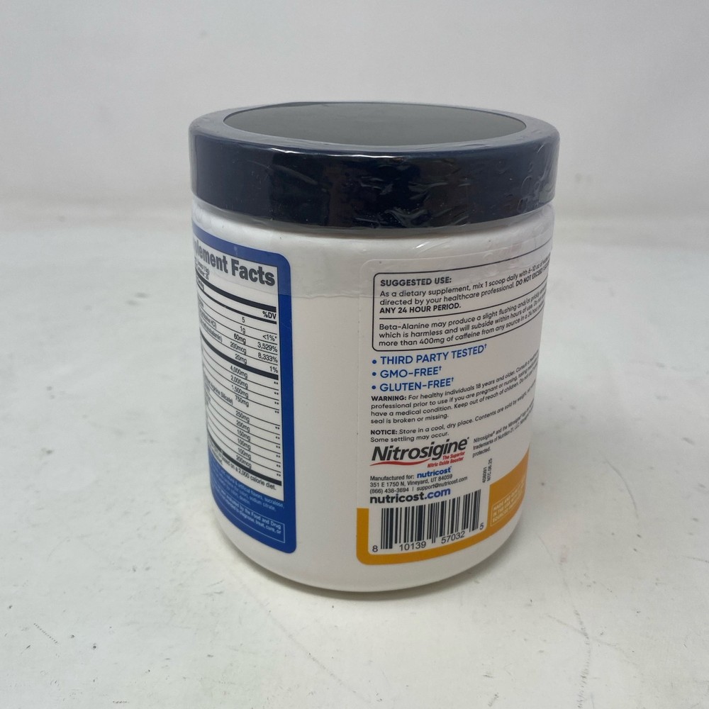 Nutricost Performance PRE Pre-Workout Peach Mango 30 Serv 13.8oz