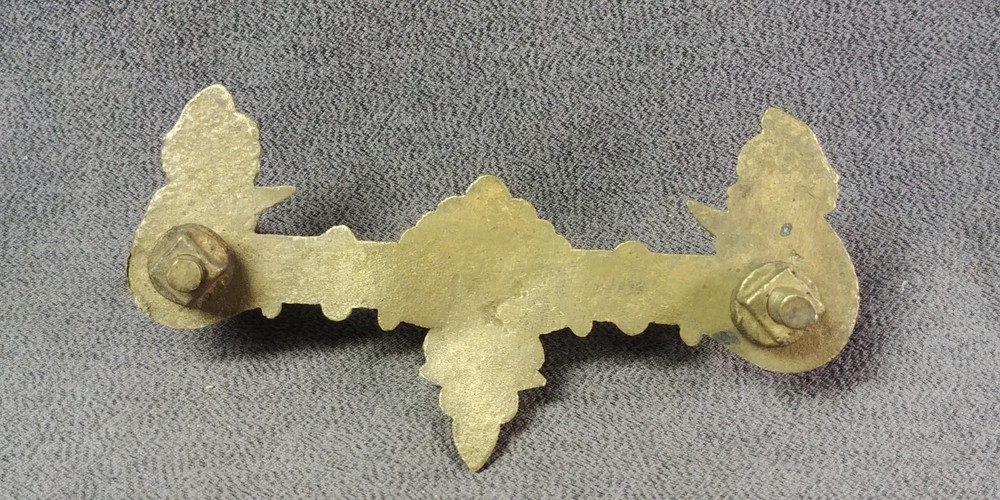 Bronze Drop Bail Drawer Pull Handle Cherub Head Wing Figure Victorian Hardware