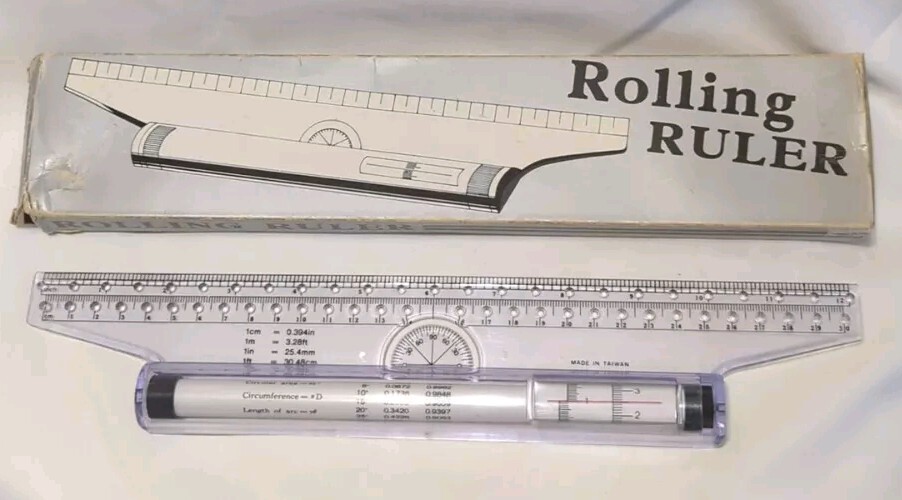 Vintage 12" Rolling Ruler Multi-Functional Drawing Instrument by MSR
