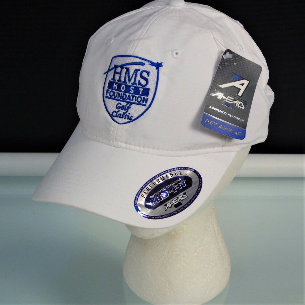 Golf HMS Host Foundation Classic Cap Hat Ahead Performance Adj Strap Mid Fit