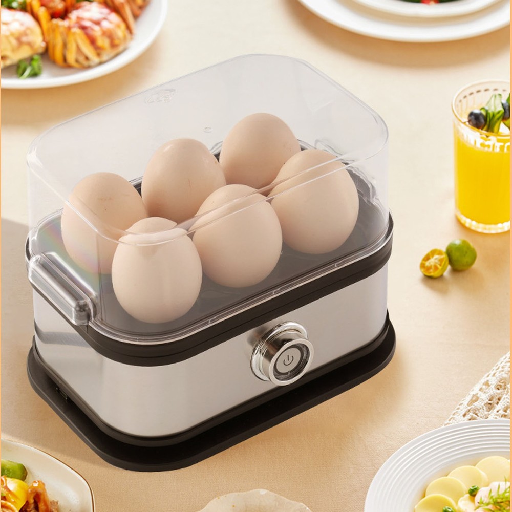 3-Egg Cooker Electric 6 Eggs Soft Medium Hard Boiled Poached Egg Maker