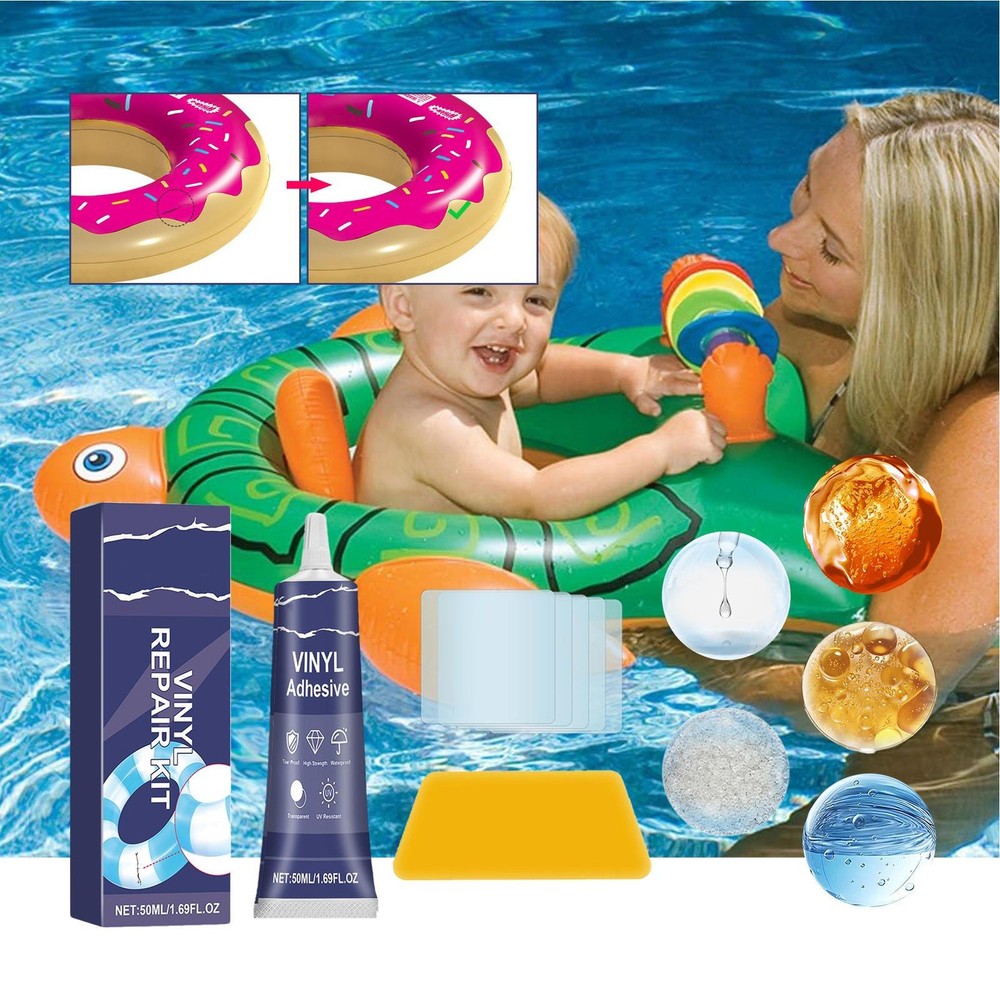 Air Mattress Patch Kit Waterproof Vinyl Patch Kit, High Strength InflatablePatch