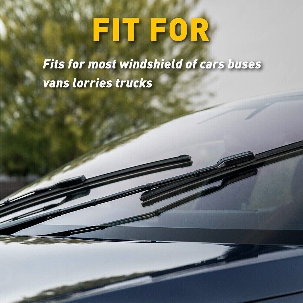 4PCS Car Windshield Wiper Blades Refills 28" Adjustable Size For Universal Repla
