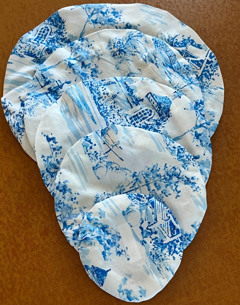 Bowl Covers Williamsburg "Annabella" Pattern & Set of 5