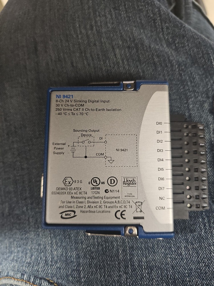 National Instruments NI 9421 cDAQ 8-Ch 24V Sinking Digital Input Module 