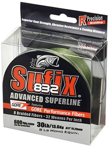 832 Braid Line-600 Yards (Green, 20-Pound)