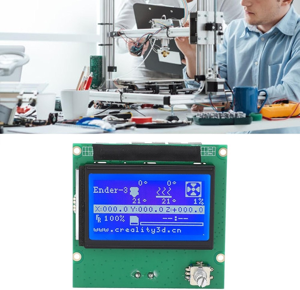 3D Printer LCD Display Screen 12864 Control Panel Blue for Ender 3 Series