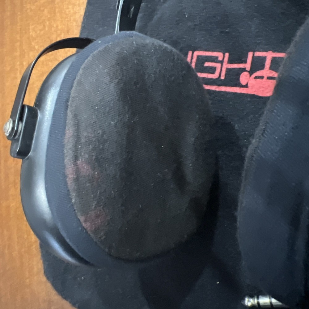 FLIGHTCOM BLACKHAWK 5DX AVIATION HEADSET NICE CONDITION