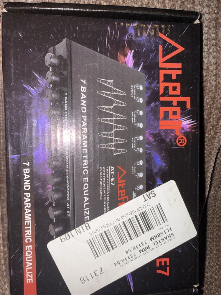 Altefer AT-E7 7-Band Parametric Equalizer designed for car audio systems.