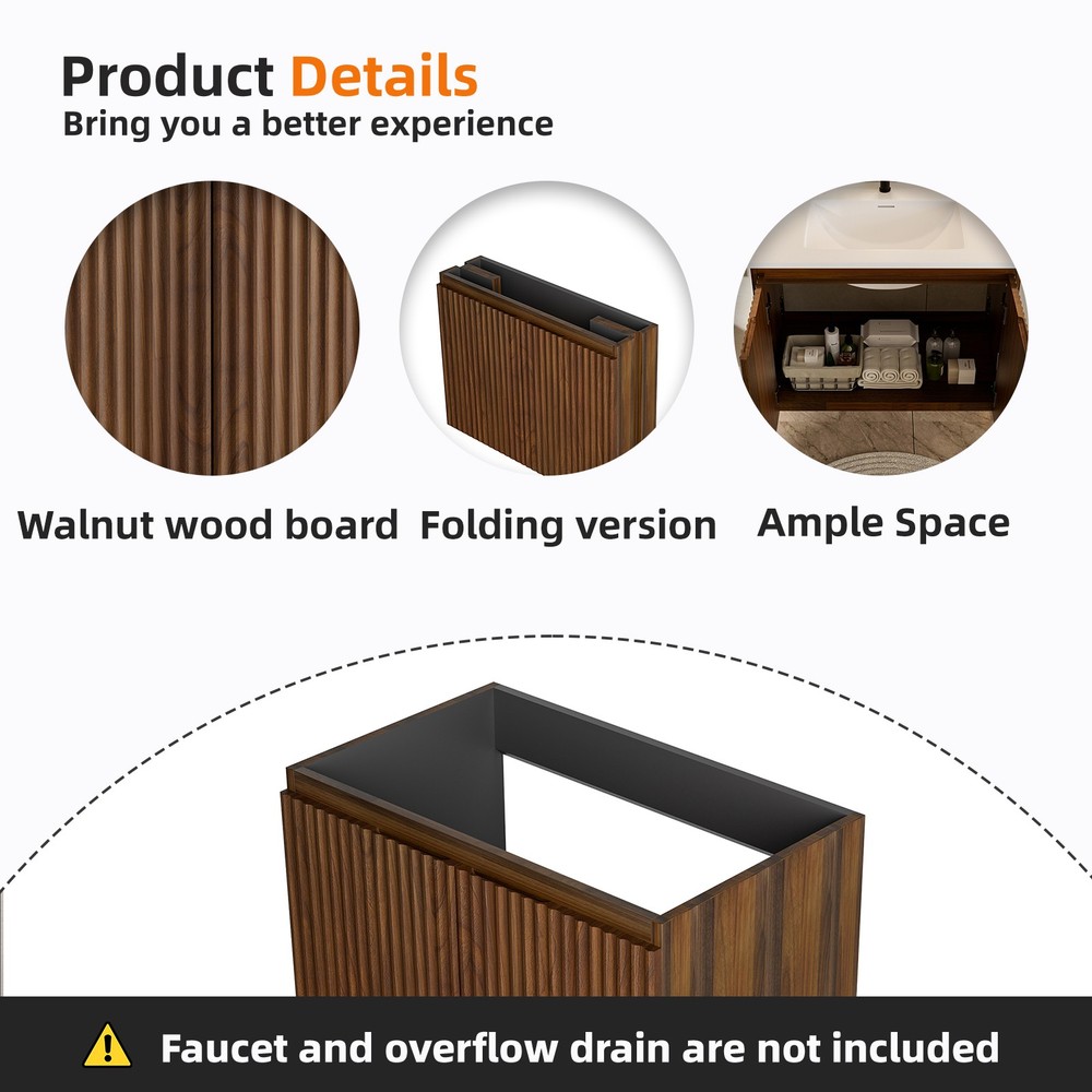 30inch foldable hanging bathroom cabinet without basin