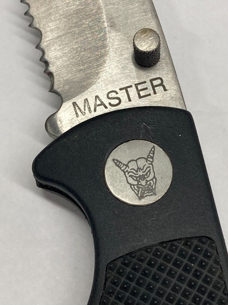Master Black Tactical Lockback Serrated Edged Folding Knife D1-03A