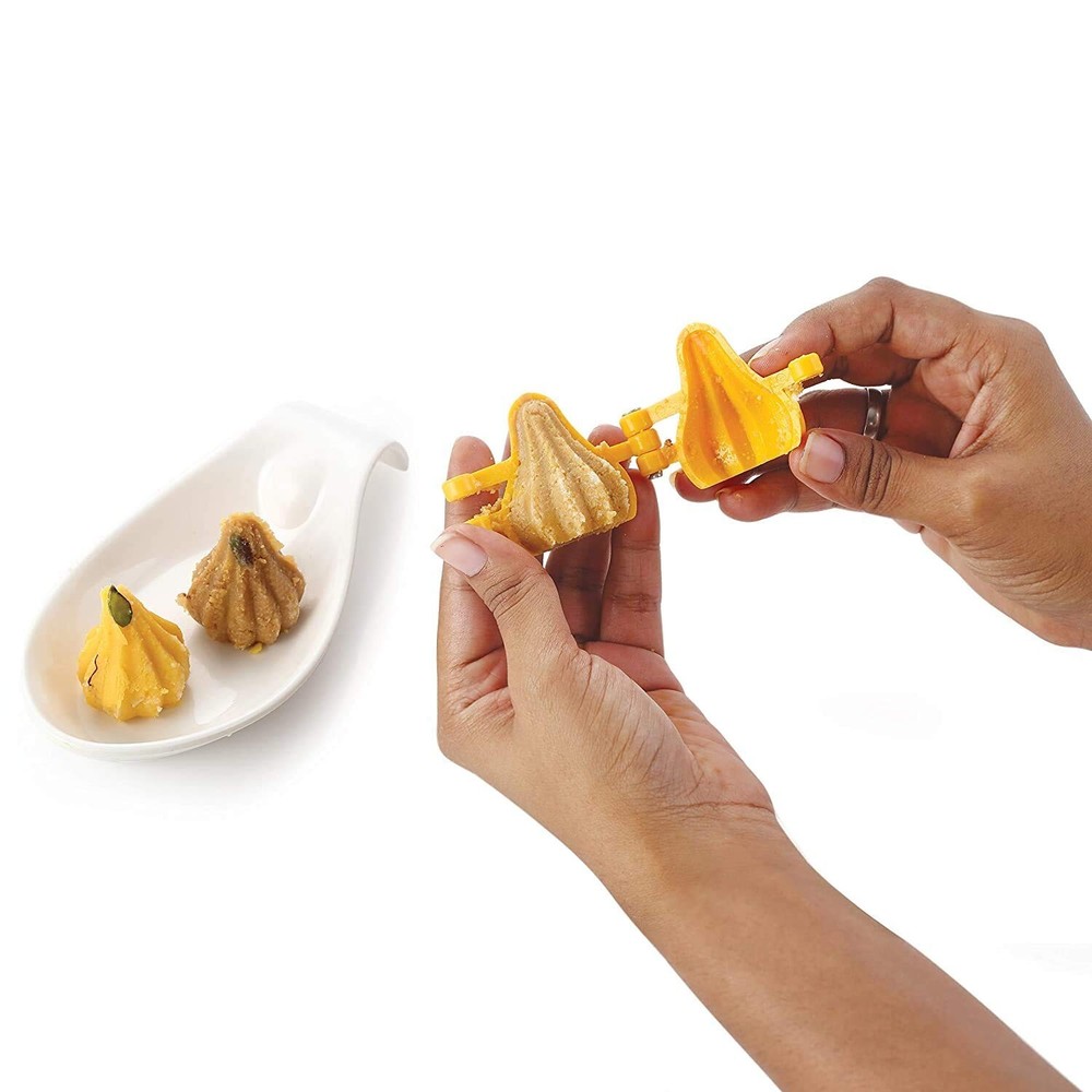 Plastic Modak Maker and Chocolate Mould 4 Size Combo