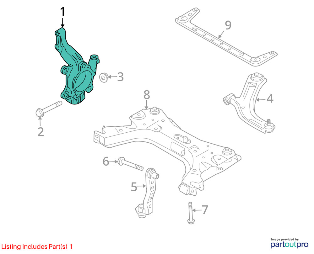 Driver Left Front Spindle Knuckle Fits 09-14 Cube 3765521