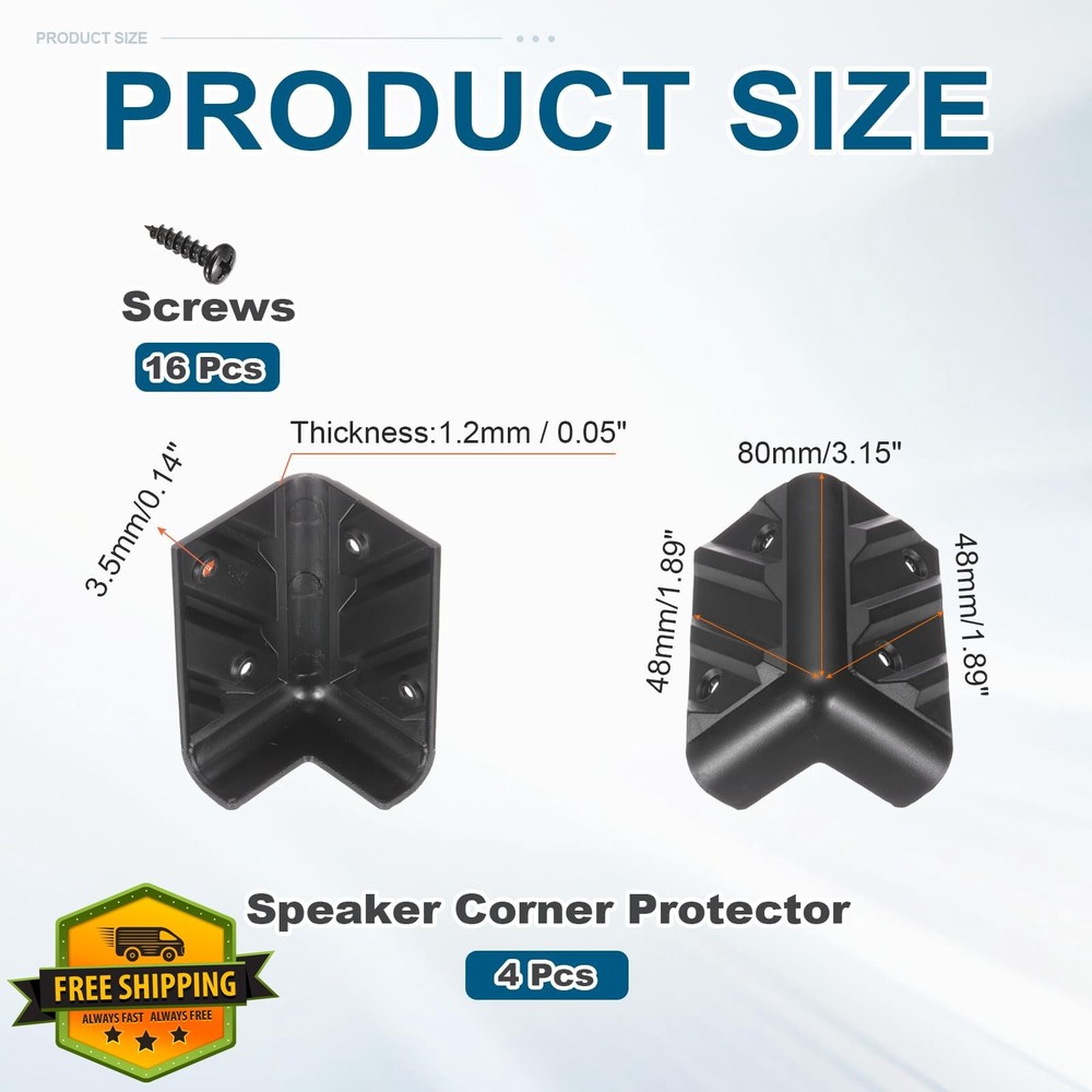 MECCANIXITY 4 Pcs Speaker Cabinet Corners Protector 48mm
