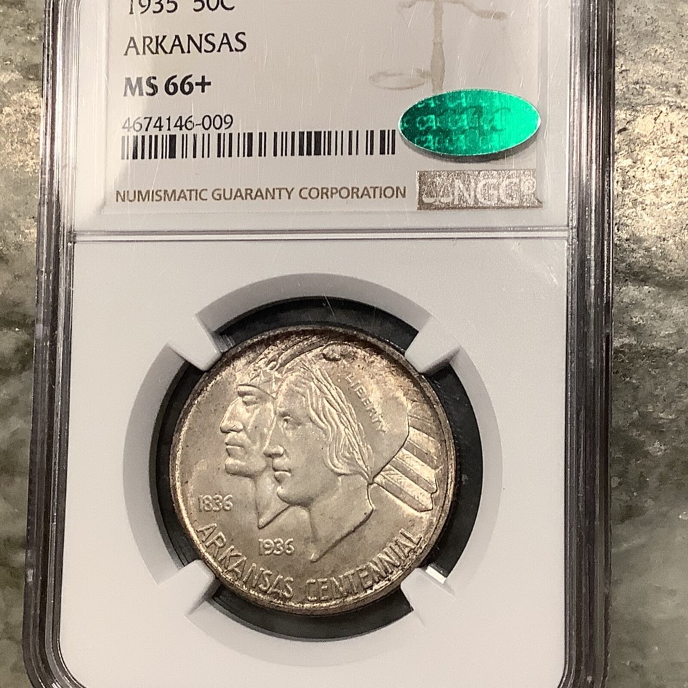 1935 Arkansas Silver Commemorative Half Dollar MS66+