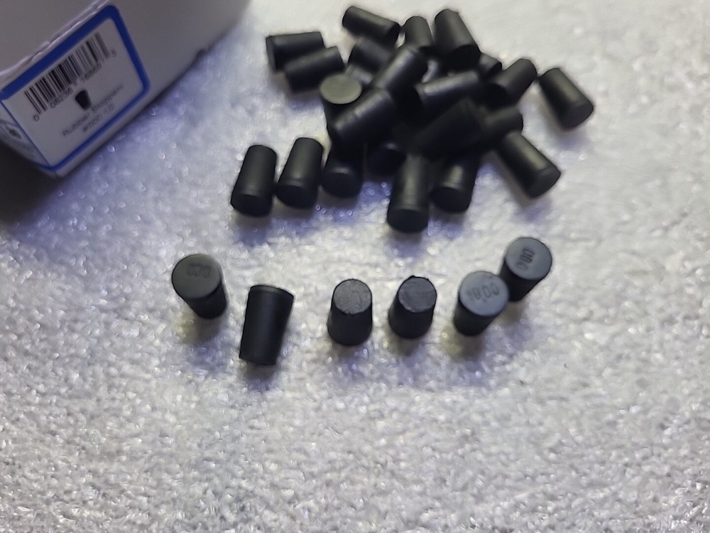 30 Pieces (Same Size) Very Small Solid Rubber Stoppers - Size # 000 1/2