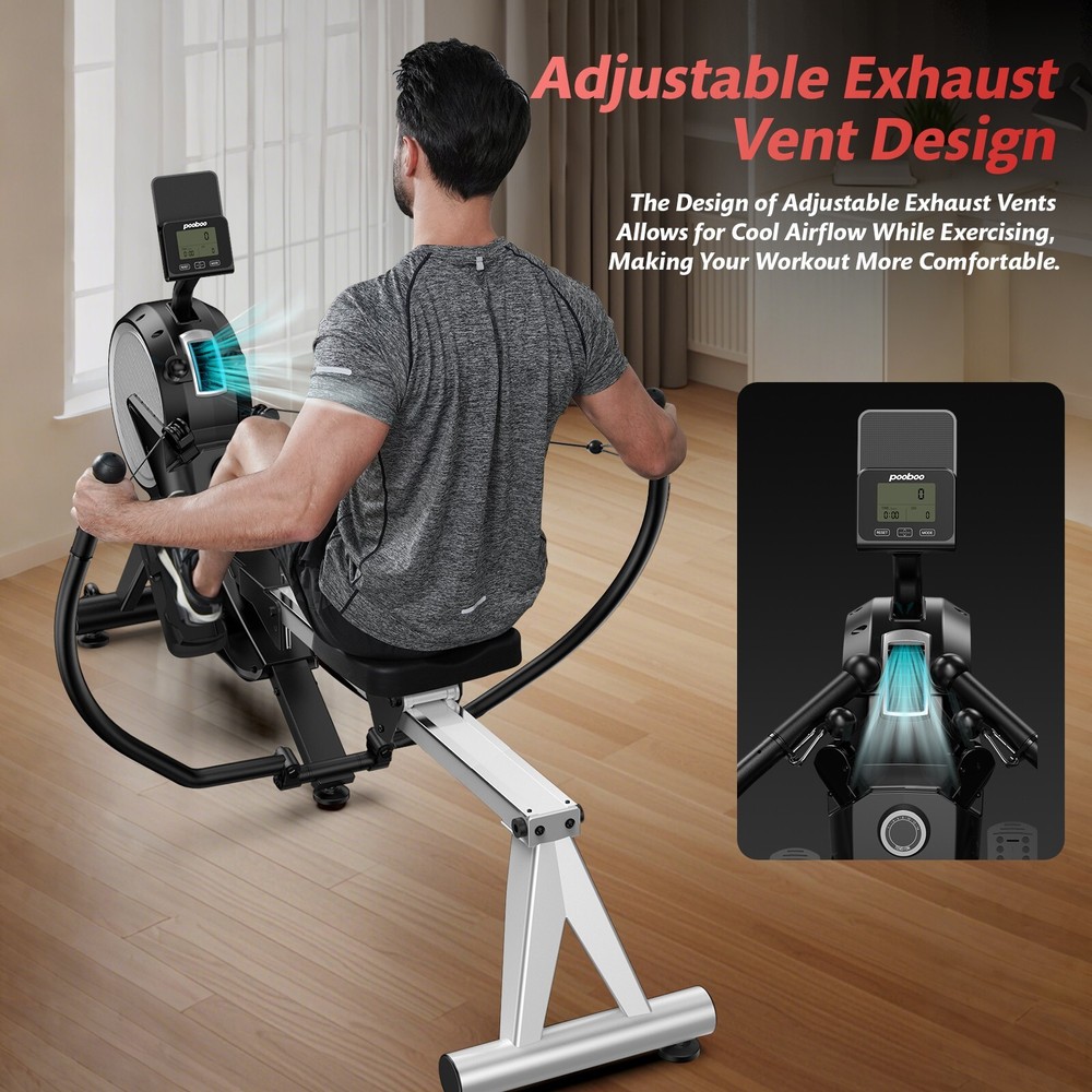 Rowing Machine for Home, Magnetic Rowing Machine Magnetic Adjustable Resistance