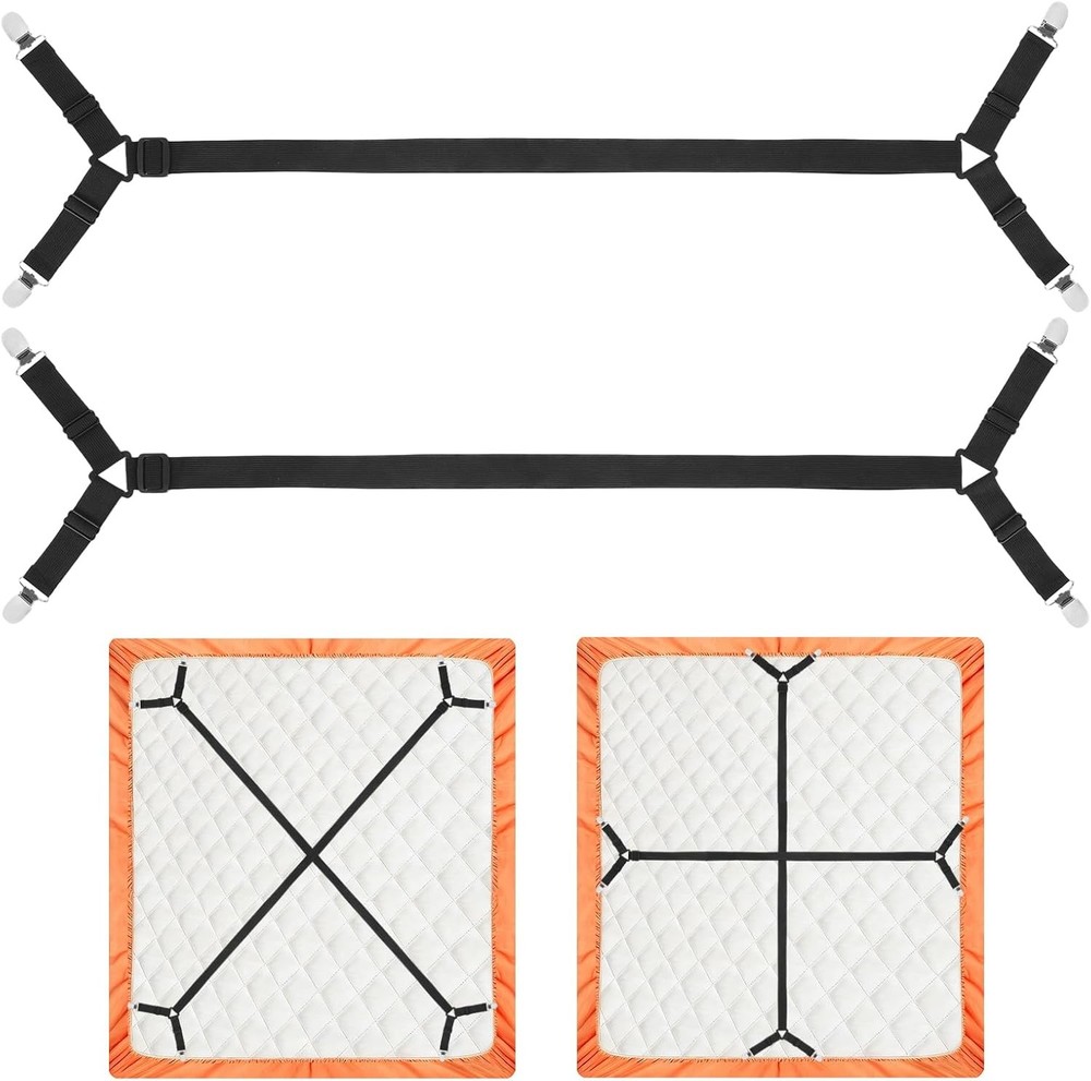 Bed Sheet Holder Straps 2Pcs Elastic Adjustable