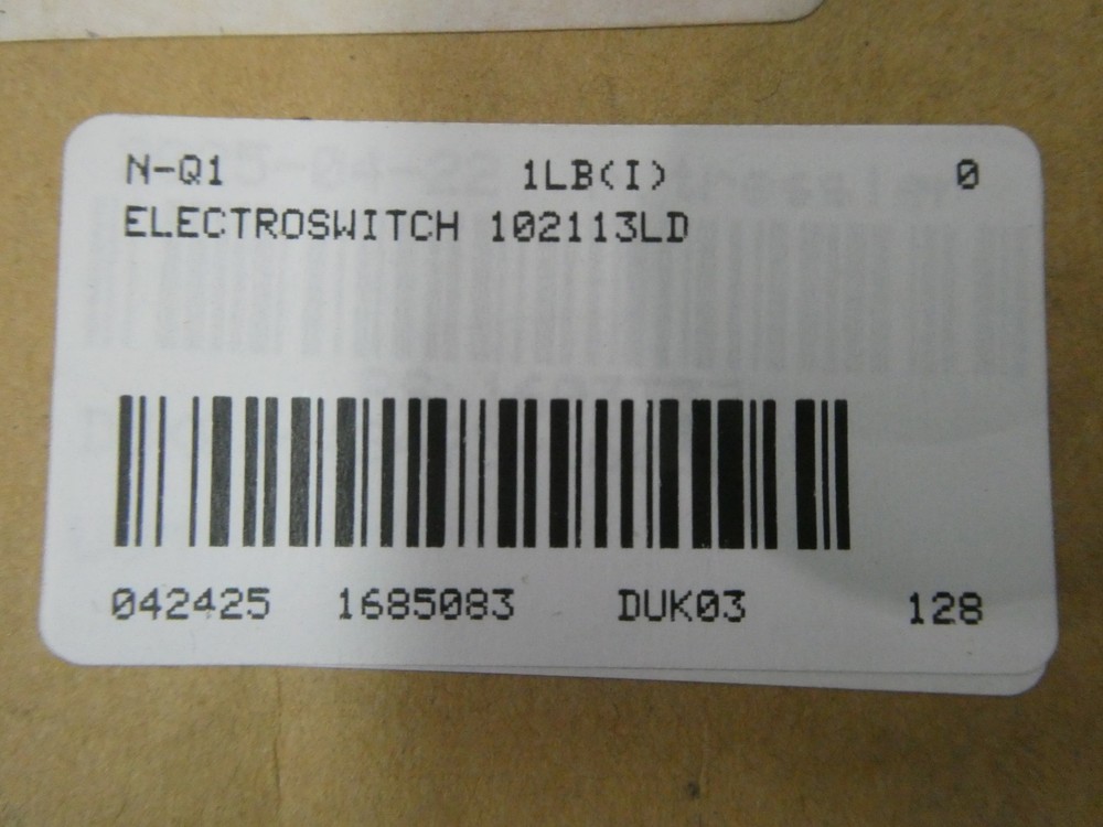 Electroswitch 102113LD Rotary Cam Switch