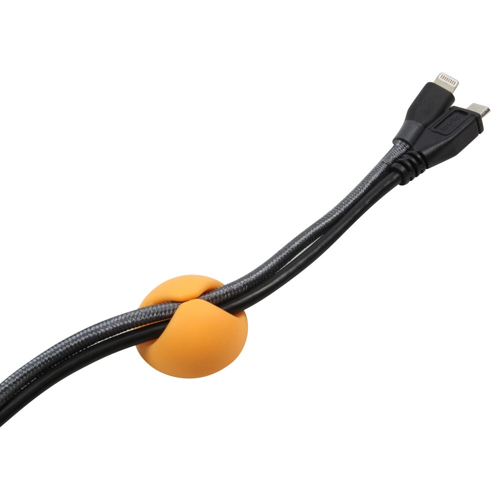 Rok Hardware Orange Cable Organizer Cord Management System, Multipurpose Clip