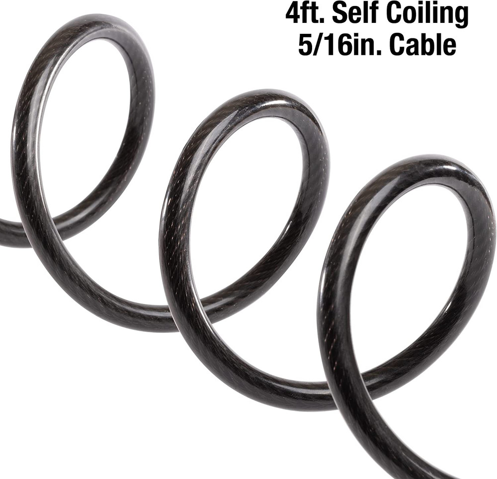 Bike Lock Cable with Combination Black, 8143D