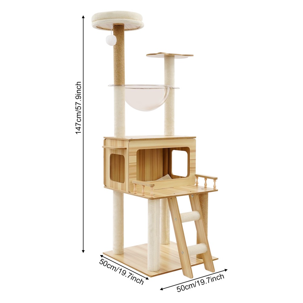 Modern Cat Tree, Cat Tree for Indoor Cats, Cat Scratching Climbing Tower