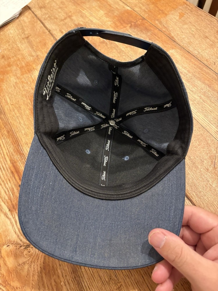 Titleist Hat Men’s Denim Blue Small Logo Adjustable Strapback Cap